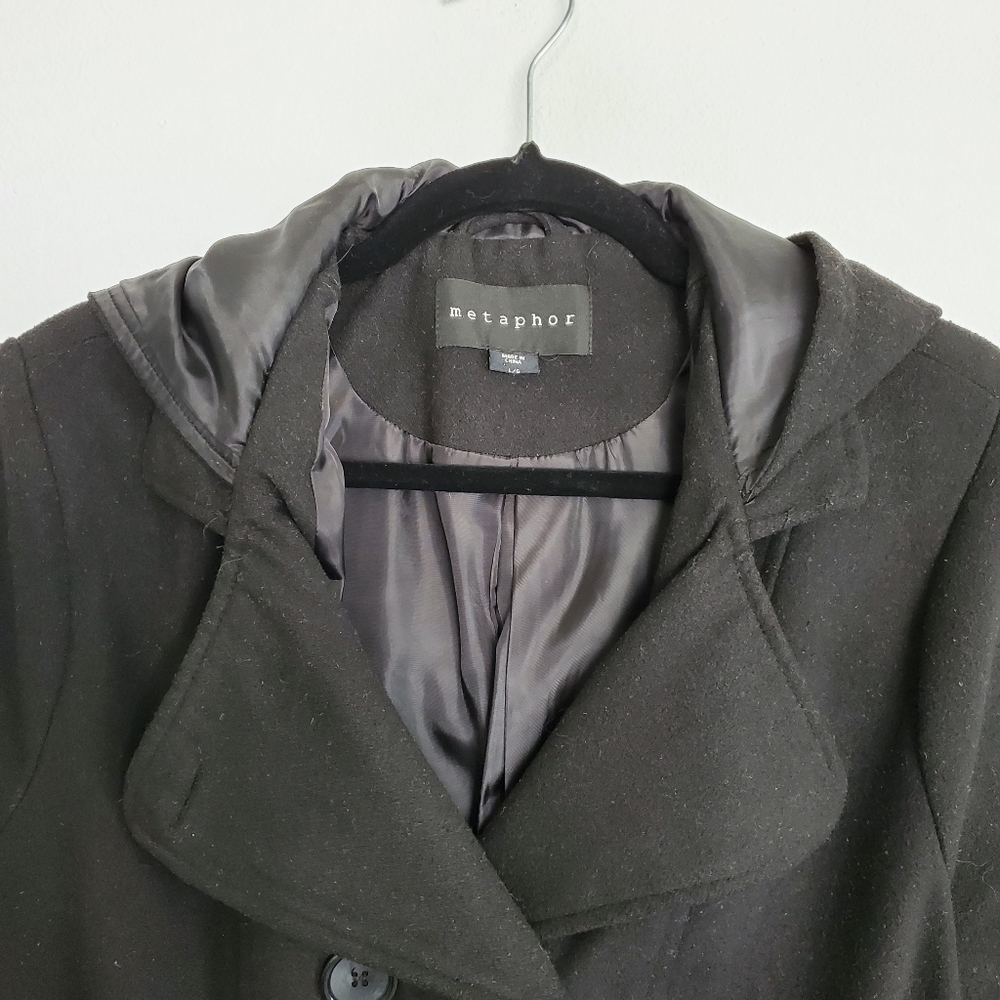 Women's Black Peacoat - US L - Picture 5 of 9